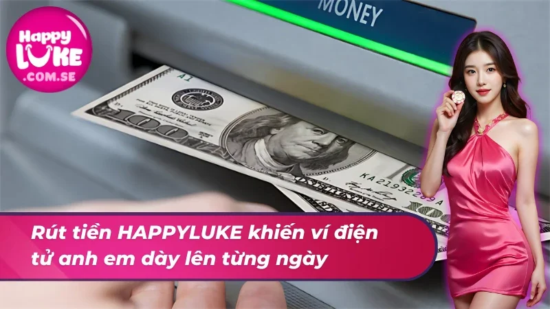 Rút tiền HAPPYLUKE giúp dân chơi an tâm cháy hết mình